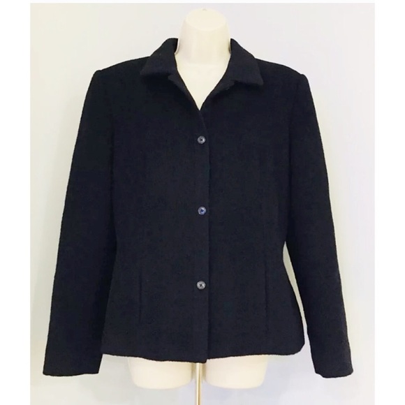 HARVE’ BENARD By Benard Holtzman Black Wool Blazer - Picture 1 of 6